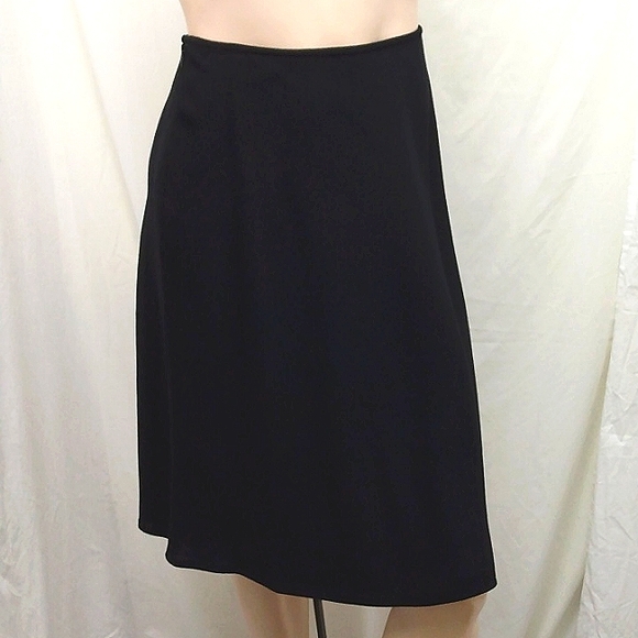 Joan & David Made in Italy Black 100% Virgin Wool Skirt, Size EU 46/US 12 NWT - Picture 2 of 10